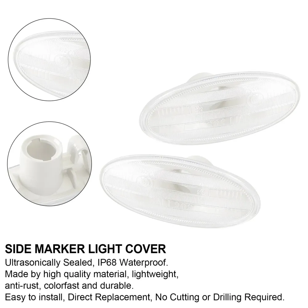 2X Clear Zijmarkeringslamp Richtingaanwijzer Behuizing voor 2010-up voor Nissan NV200/Evalia 26160-89900