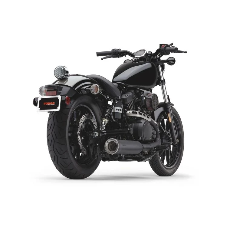 Cobra 4" Bout Zwarte Slip-On Geluiddemper voor Yamaha