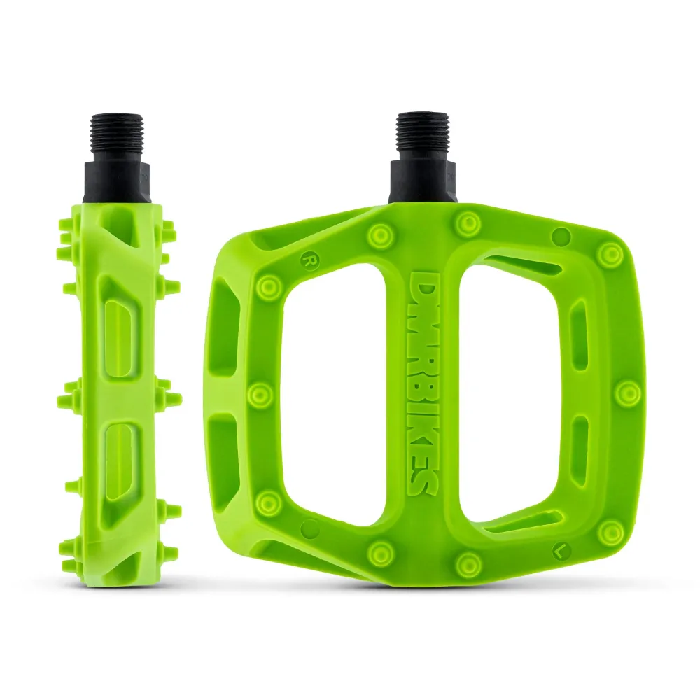 DMR V6 Platte Pedalen Groen