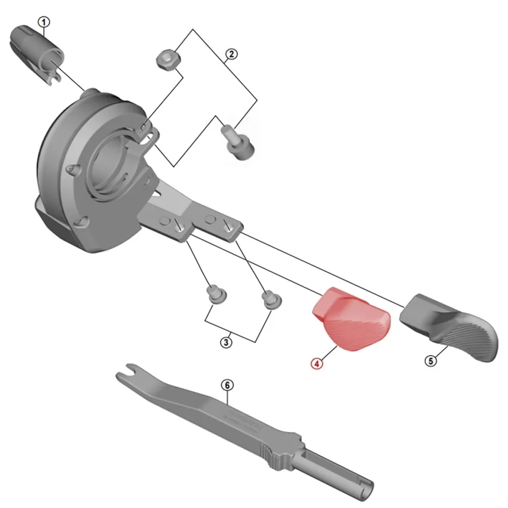 Drukknop voor SHIMANO XT Di2 Left Shift SW-M8050 #Y0B300010