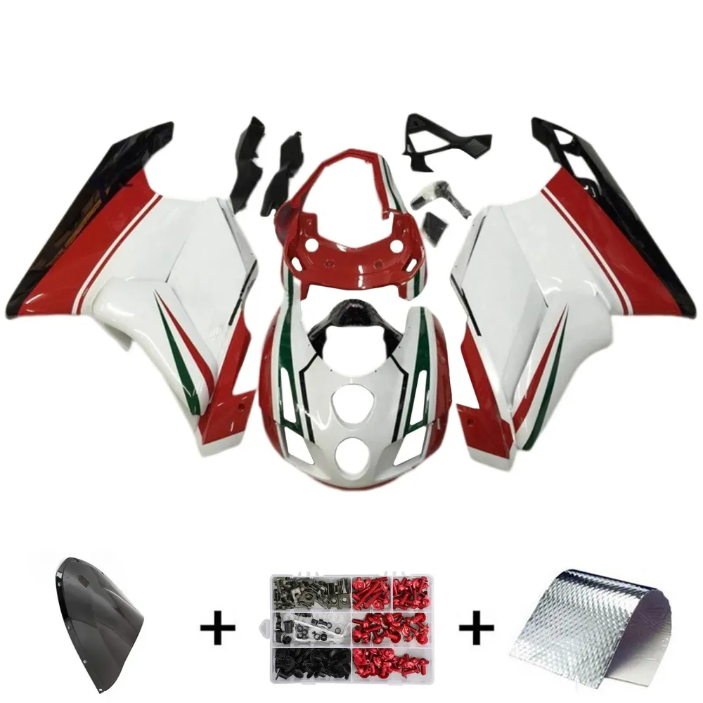 Amotopart 2003 2004 Ducati 999 749 Red & White Style9 Fairing Kit