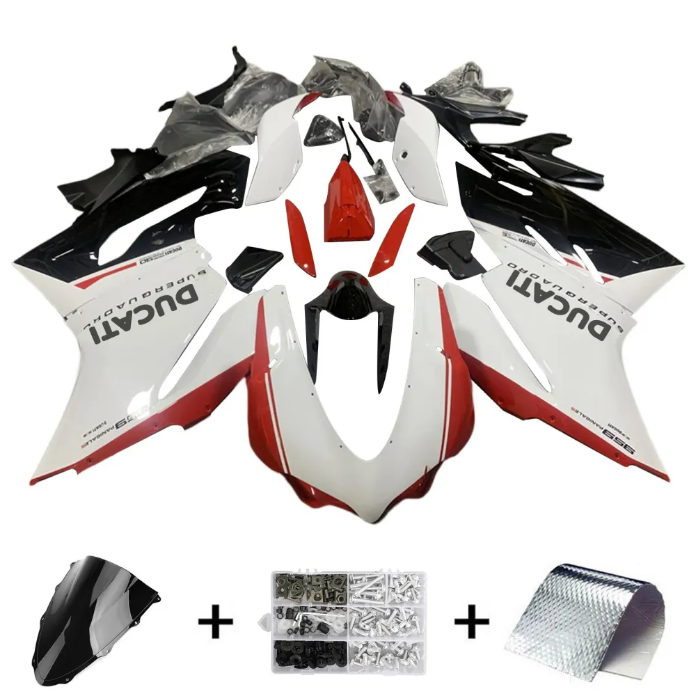 Amotopart 2015-2020 Ducati 1299 959 Red & White Style4 Fairing Kit