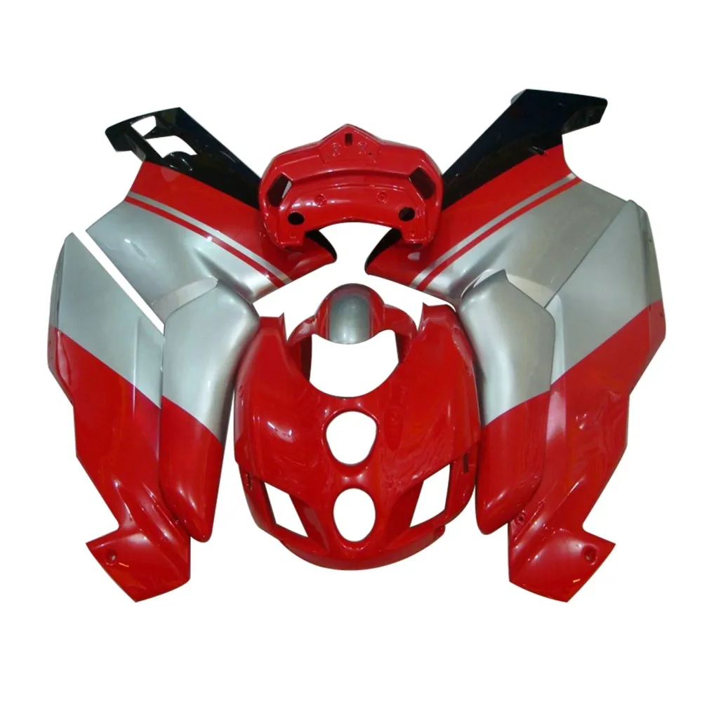 Amotopart Ducati 999 749 2005 2006 Red & Silver Fairing Kit