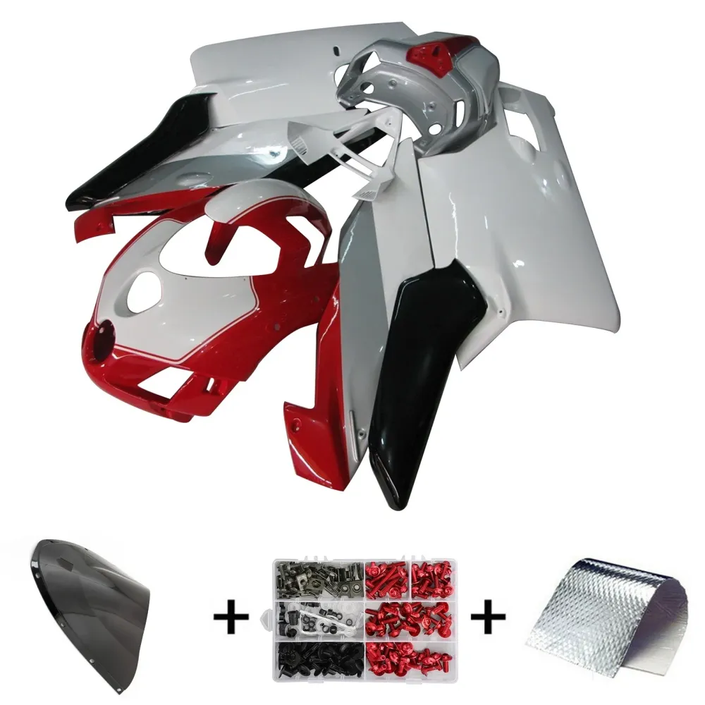 Amotopart Ducati 999 749 2005 2006 Red & White Style3 Fairing Kit