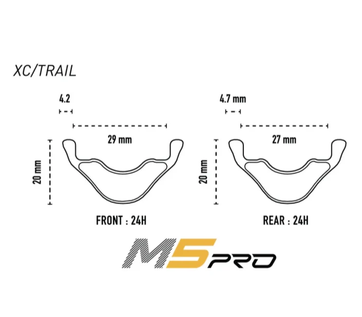 ENVE M5 PRO 29" 29mm achtervelg