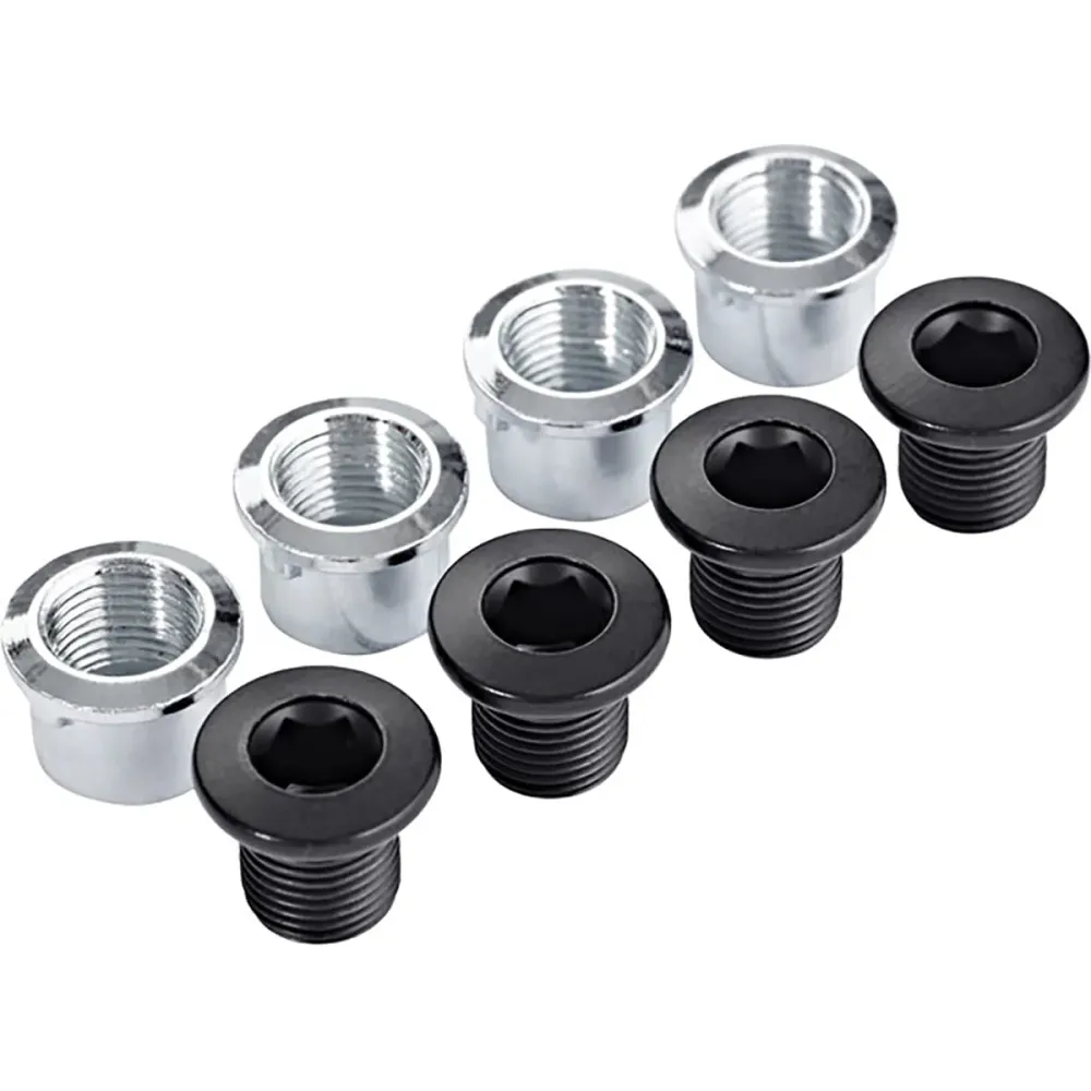 Externe kettingring bout en moer set voor SHIMANO DEORE FC-M6000 Triple crankstel zwart (x4)