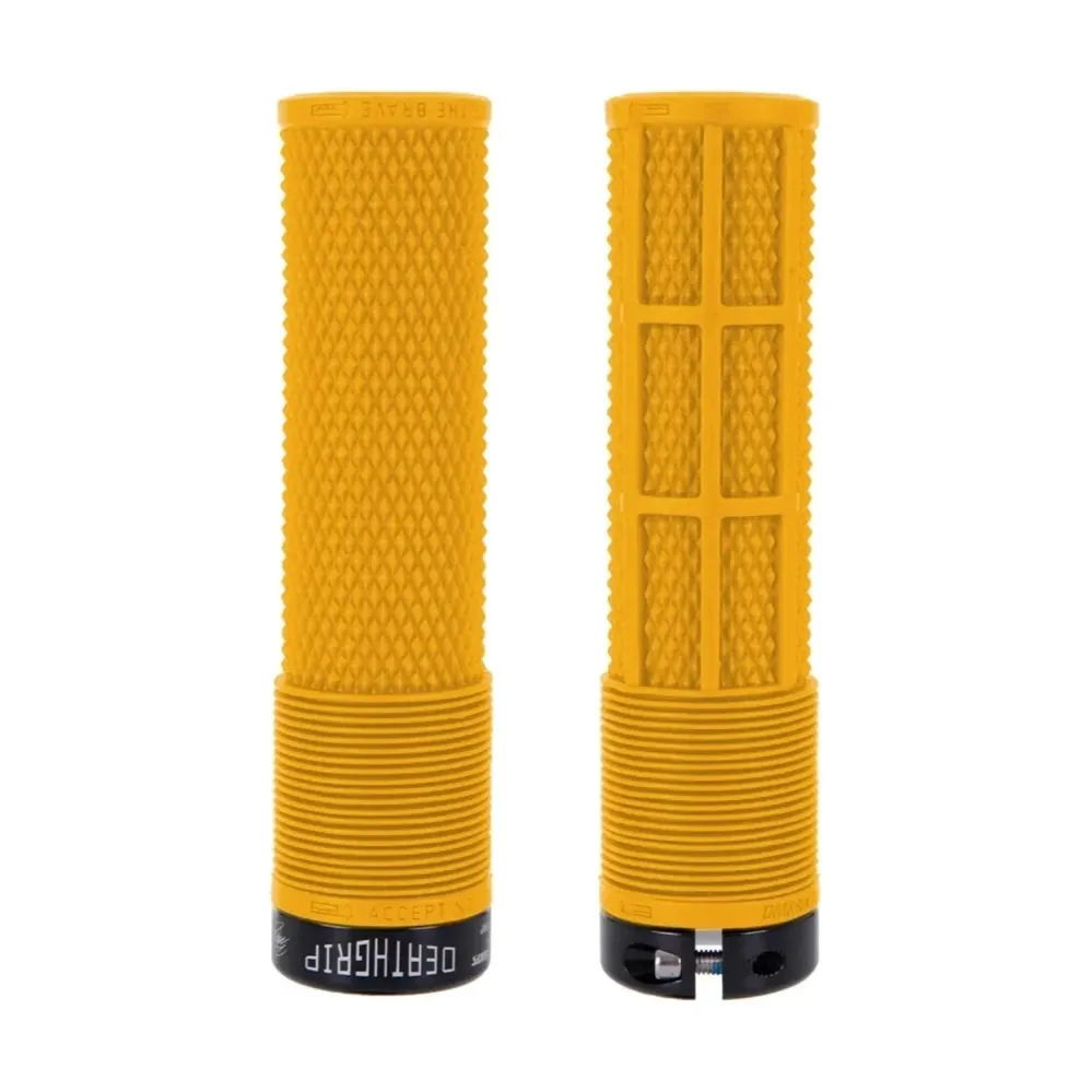 Handvatten DMR DEATHGRIP Medium Lock-on Geel