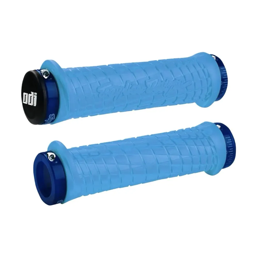 Handvatten ODI TROY LEE DESIGNS Lock-On 130 mm Blauw