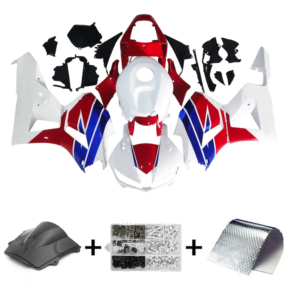 Amotopart 13-26 US-versie. & 13-23 Europese versie Honda CBR600 Kuip Rood&Bblauwe Style2 Kit