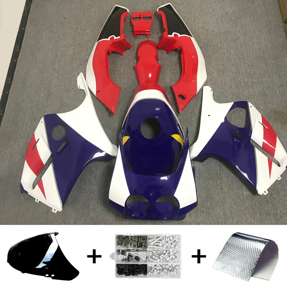 Amotopart 1990-1998 CBR250RR MC22 Honda Red & Blue Style1 Fairing Kit