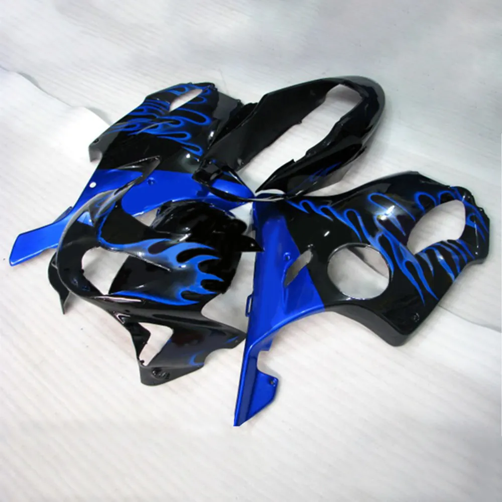 Amotopart 1999-2000 CBR600 F4 Honda Black met Blue Flame Beurskit