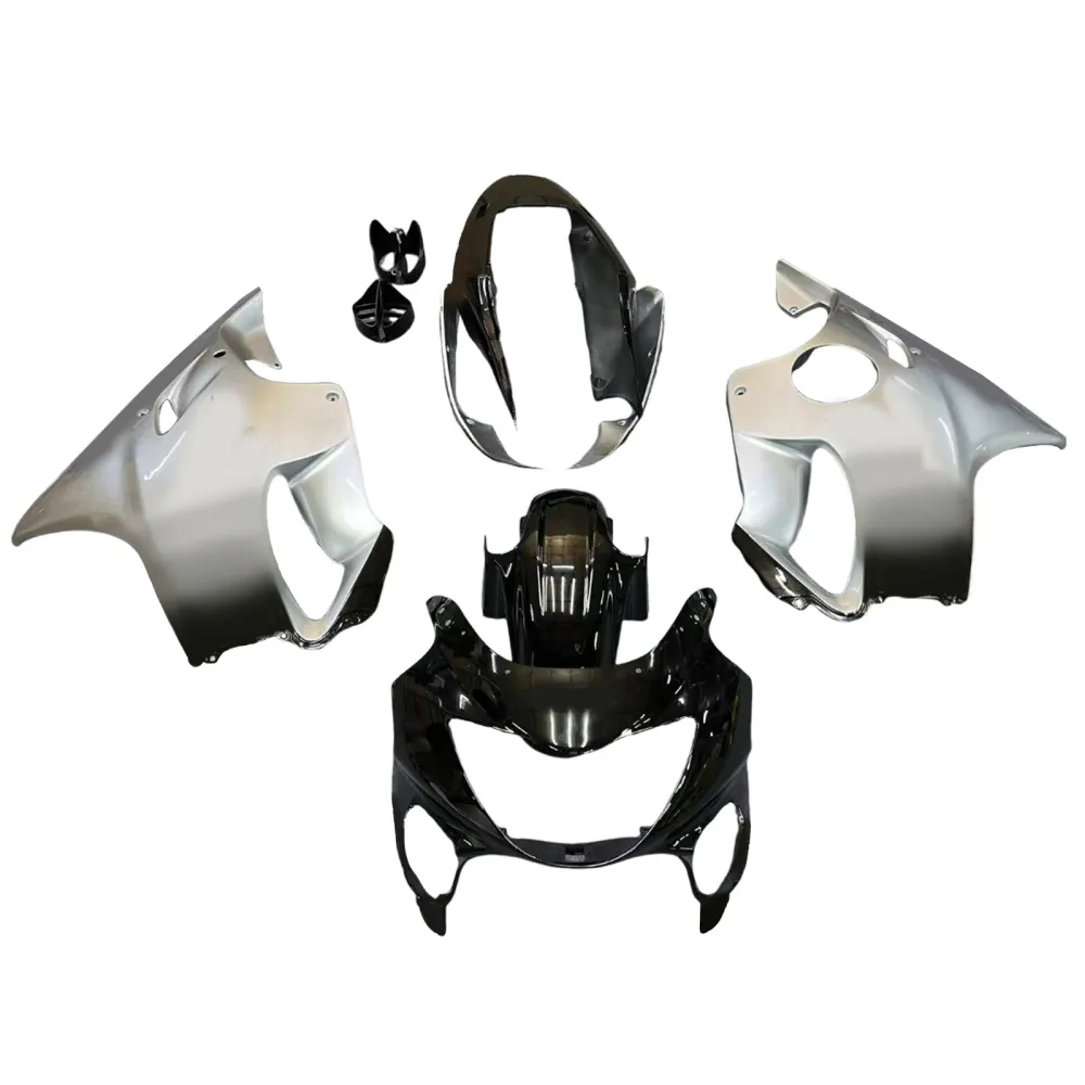 Amotopart 1999-2000 CBR600 F4 Honda Yellow & Silver Fairing Kit