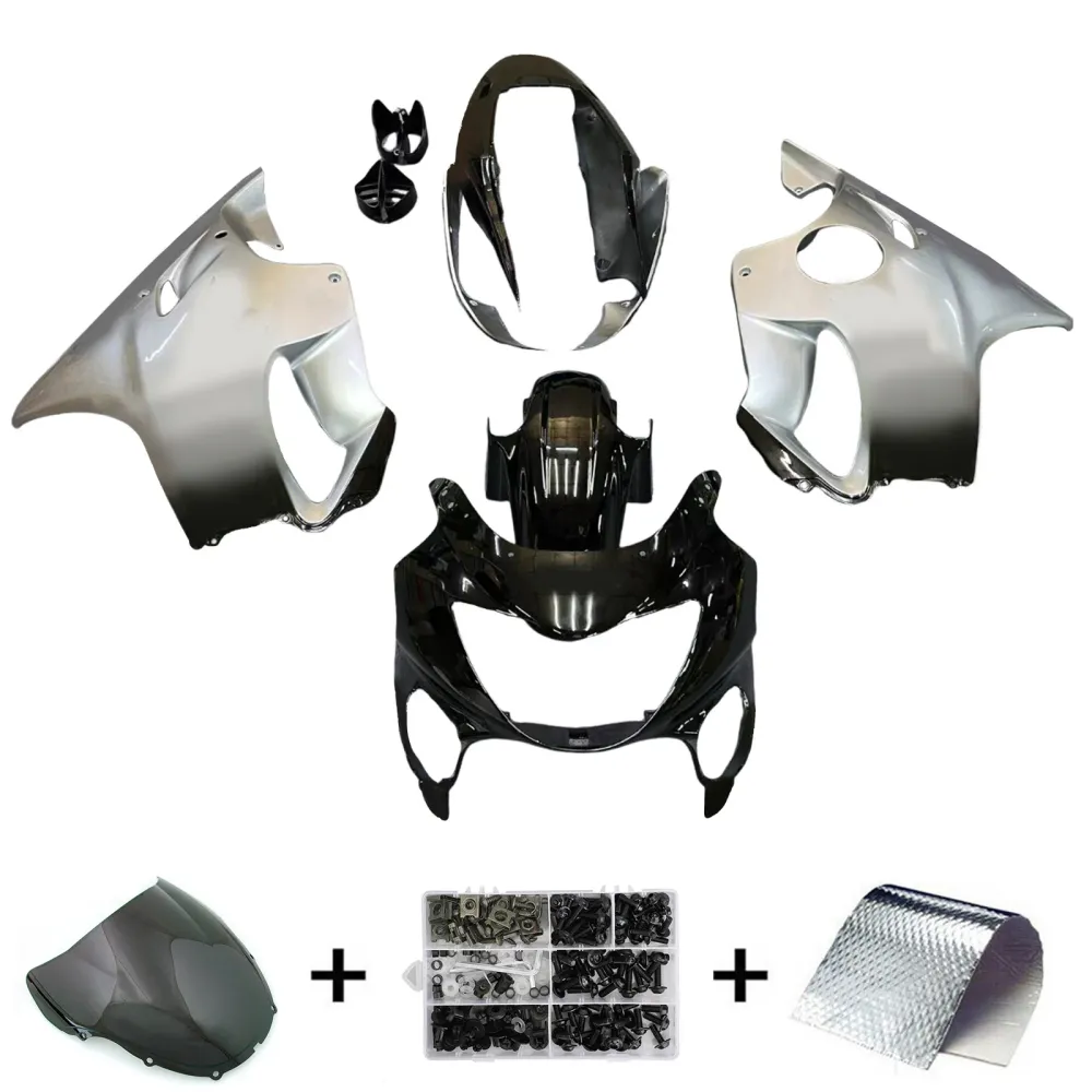 Amotopart 1999-2000 CBR600 F4 Honda Yellow & Silver Fairing Kit
