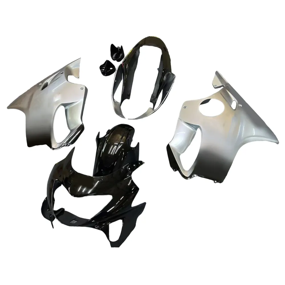 Amotopart 1999-2000 CBR600 F4 Honda Yellow & Silver Fairing Kit