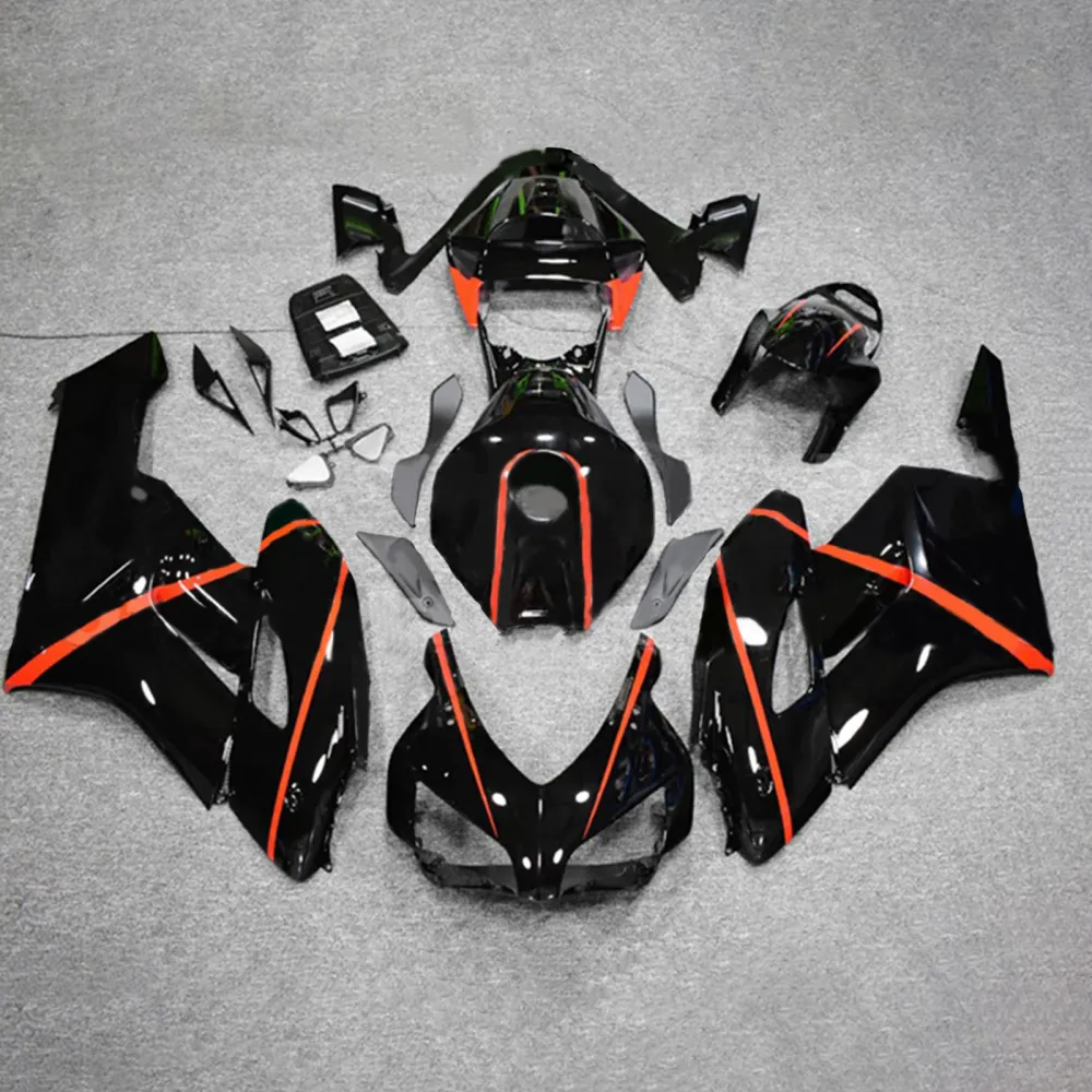 Amotopart 2004-2005 Honda CBR1000RR Gloss Black met Stripe Beurskit