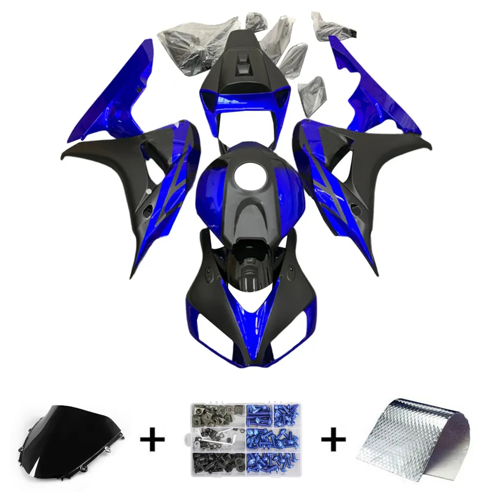 Amotopart 2006-2007 Honda CBR1000RR Blue & Black Fairing Kit