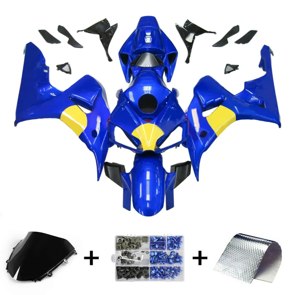 Amotopart 2006-2007 Honda CBR1000RR kuip blauw geel set