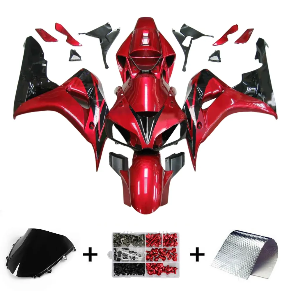 Amotopart 2006-2007 Honda CBR1000RR Kuipset Rood Zwart Sliver