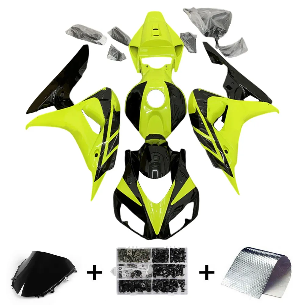Amotopart 2006-2007 Honda CBR1000RR Yellow & Black Fairing Kit