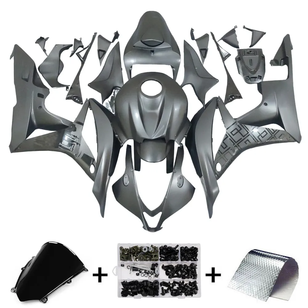 Amotopart 2007-2008 Honda CBR600 Fairing Black Kit