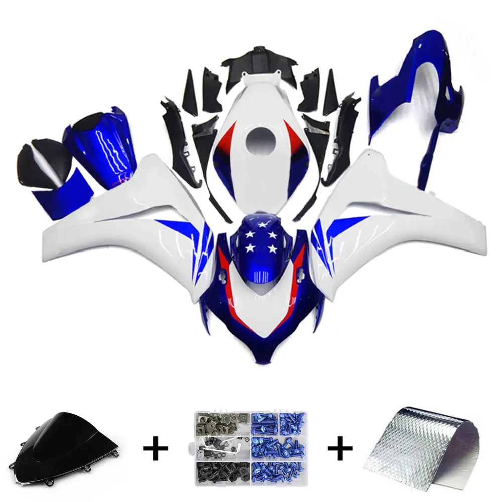 Amotopart 2008-2011 Honda CBR1000RR Blue & White Rooting Kit
