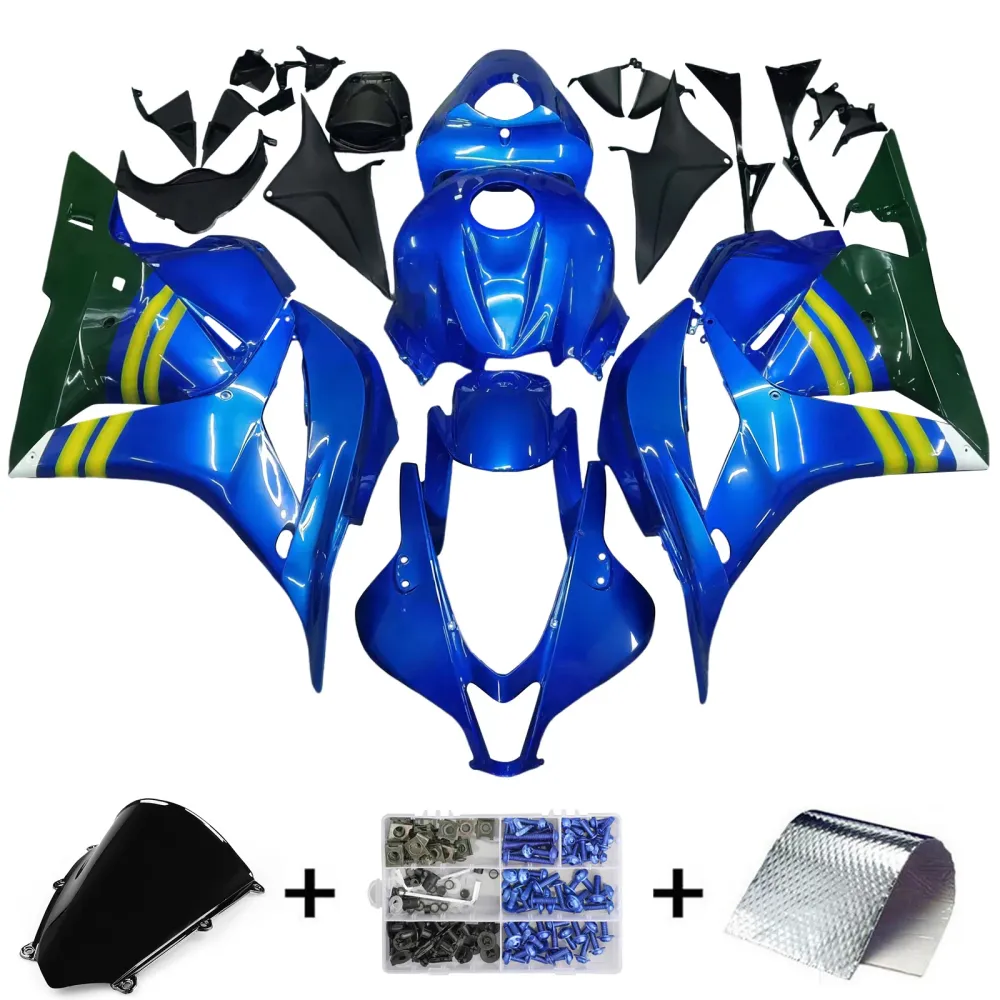 Amotopart 2009-2012 Honda CBR600RR Blue & Green Fairing Kit