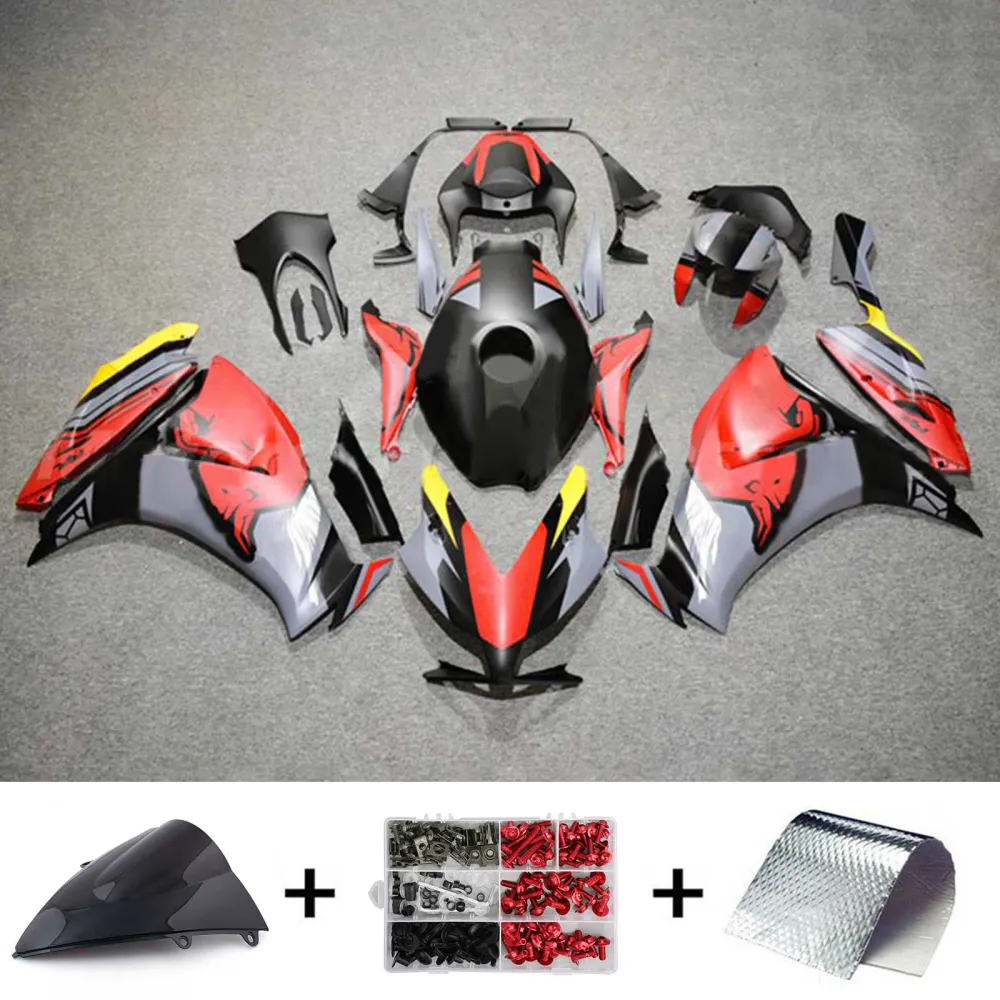 Amotopart 2012-2016 CBR1000RR Honda Red & Gray Fairing Kit