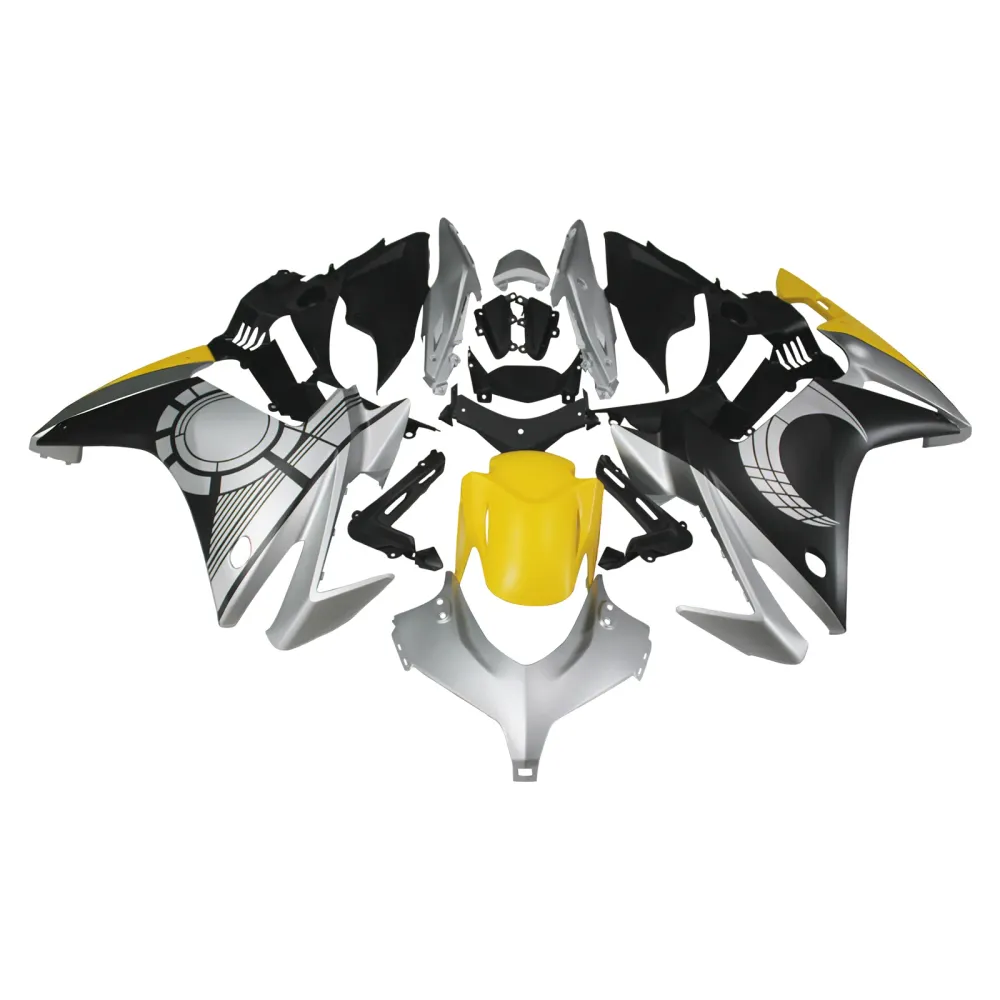 Amotopart 2013-2015 CBR500R Honda Gray & Yellow Fairing Kit