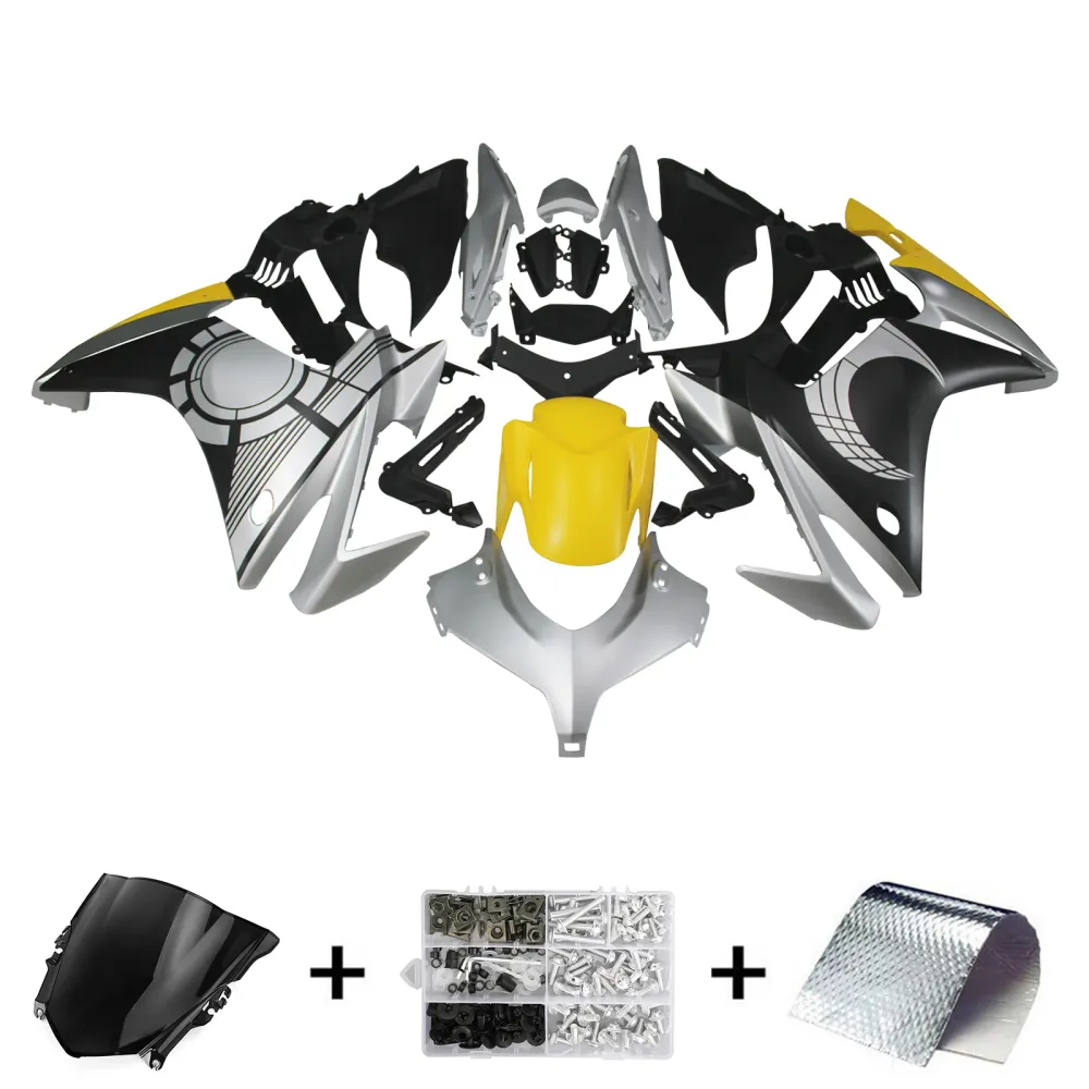 Amotopart 2013-2015 CBR500R Honda Gray & Yellow Fairing Kit