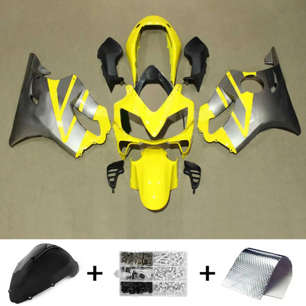 Amotopart kuipset voor Honda CBR600 F4i 2004-2007, geel en grijs