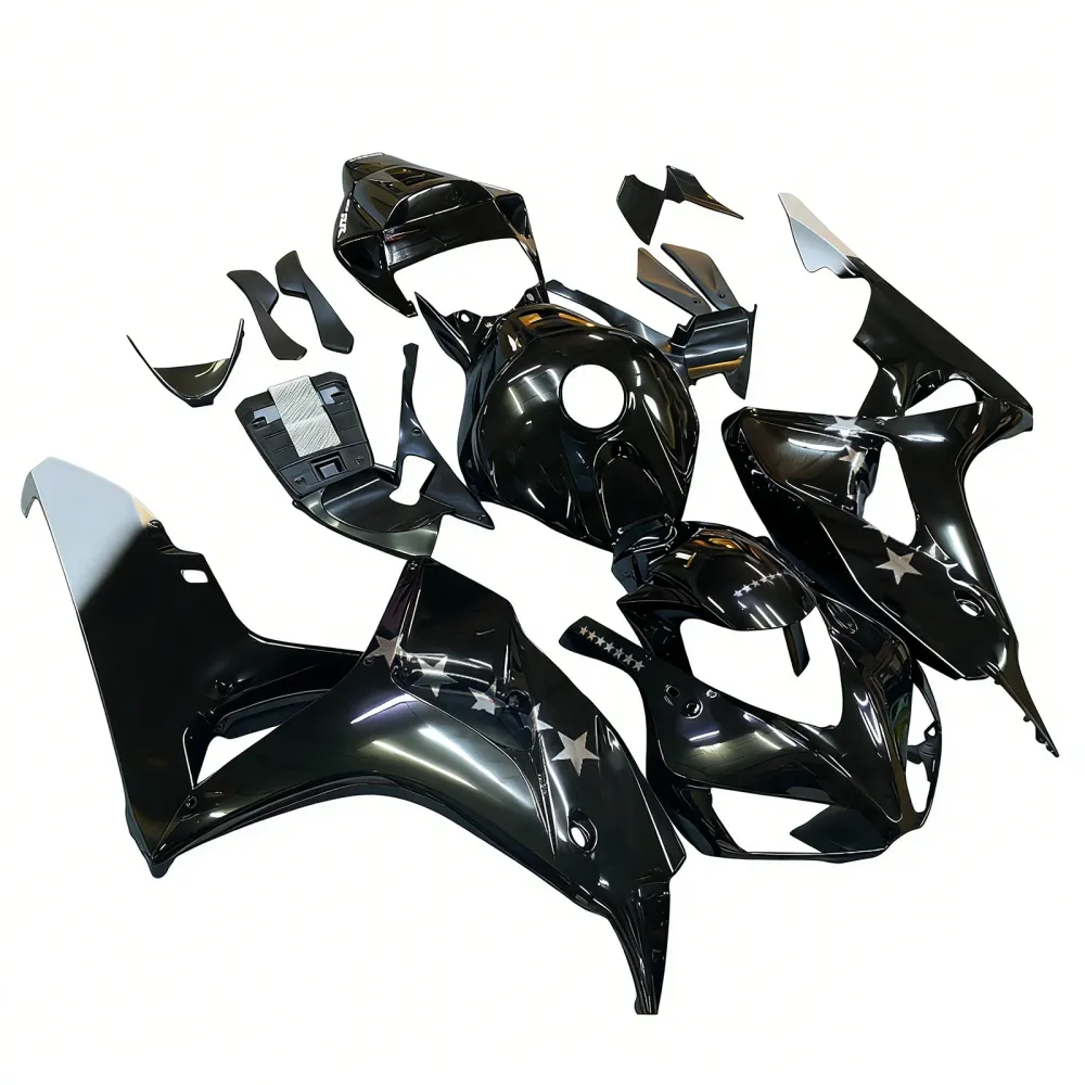 Amotopart Stroomlijnkappen Honda CBR1000RR 2006-2007 Kuip SevenStars Racing Zwart Kuipset