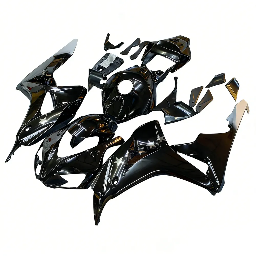 Amotopart Stroomlijnkappen Honda CBR1000RR 2006-2007 Kuip SevenStars Racing Zwart Kuipset