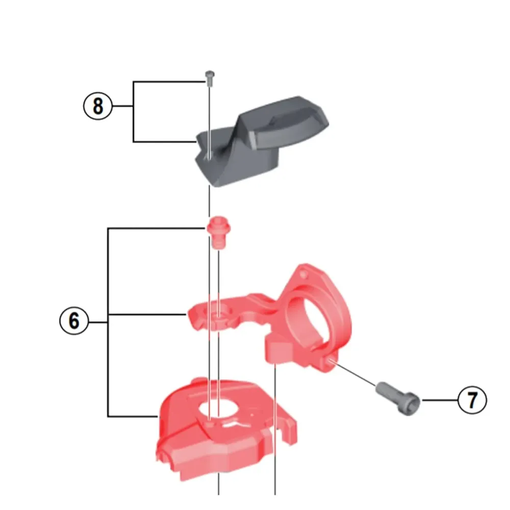 Indicatortype deksel voor SHIMANO XT M8000 snelheidsregeling rechts #Y03K98040