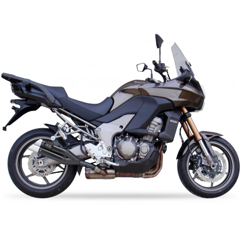 IXIL Dual Hyperlow L3XB Silencer Stainless Steel Black / Aluminium - Kawasaki Versys 1000 - XK7384XB