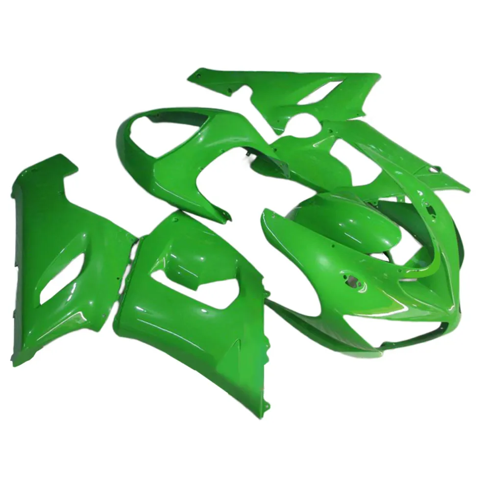 Amotopart 2005-2006 Kawasaki ZX6R 636 Fairing Green Kit