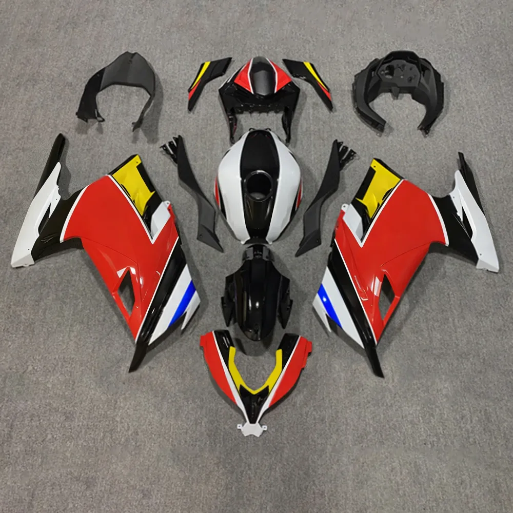 Amotopart 2013-2024 Kawasaki EX300/Ninja 300 Red & Yellow met logo kuborkit