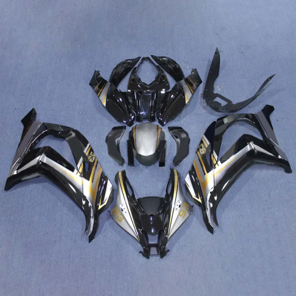 Amotopart 2016-2020 ZX10R Kawasaki Gold & Gray Fairing Kit