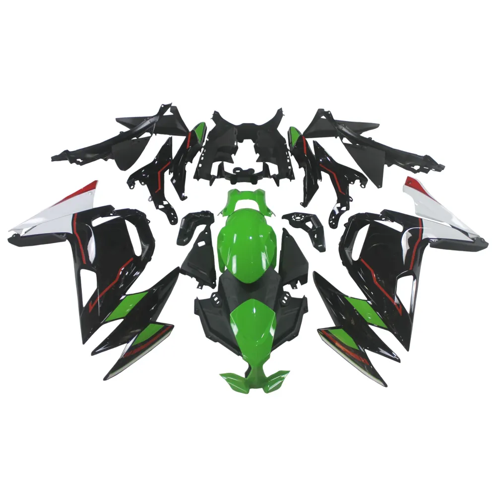 Amotopart 2020-2026 Kawasaki ER-6F Ninja650 Groen&Bontbrekende kuipset