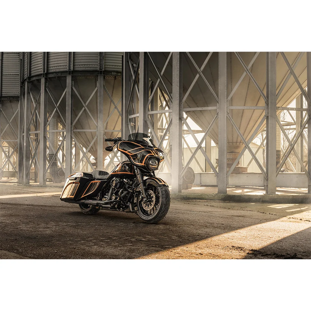 Killer Custom Flow 2 Uitgerekte benzinetank & zijklep Kit Touring 14-21