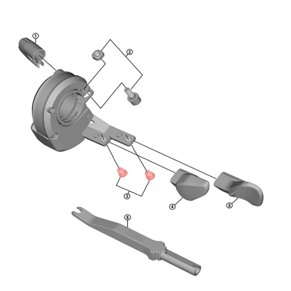 Kit 2 Schroeven voor SHIMANO XT/XTR Di2 Schakelknoppen #Y01W98010