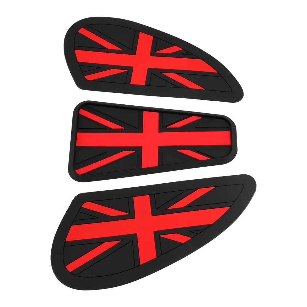 Kniebeschermers voor benzinetank - Union Jack - Rood - Retro Cafe Racer tankbeschermersbeschermers