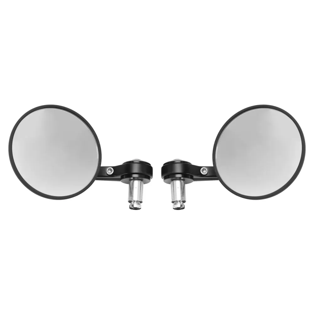 2x op maat gemaakte zwarte CNC-aluminium zijspiegels aan het uiteinde van het stuur voor Street Twin & Scrambler
