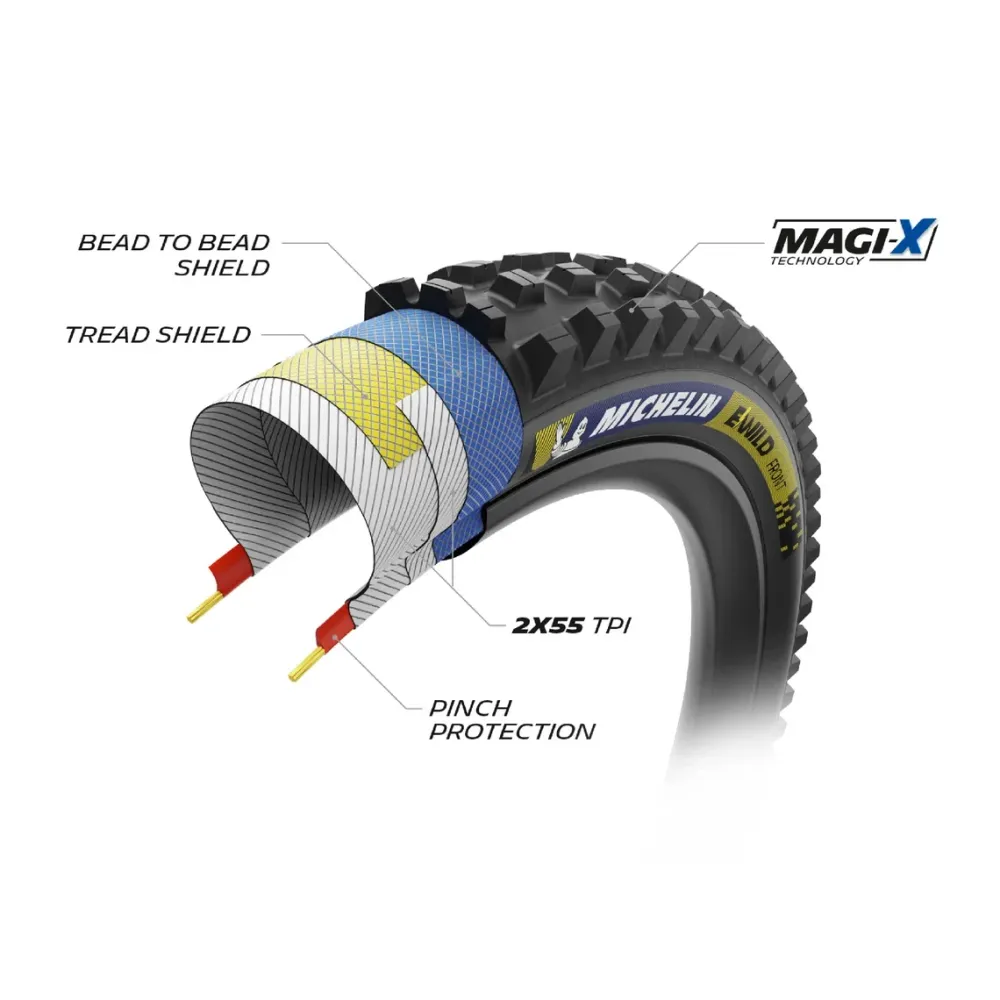 MICHELIN E-WILD FRONT Racing Line 29x2.40 Tubeless Ready Zachte band