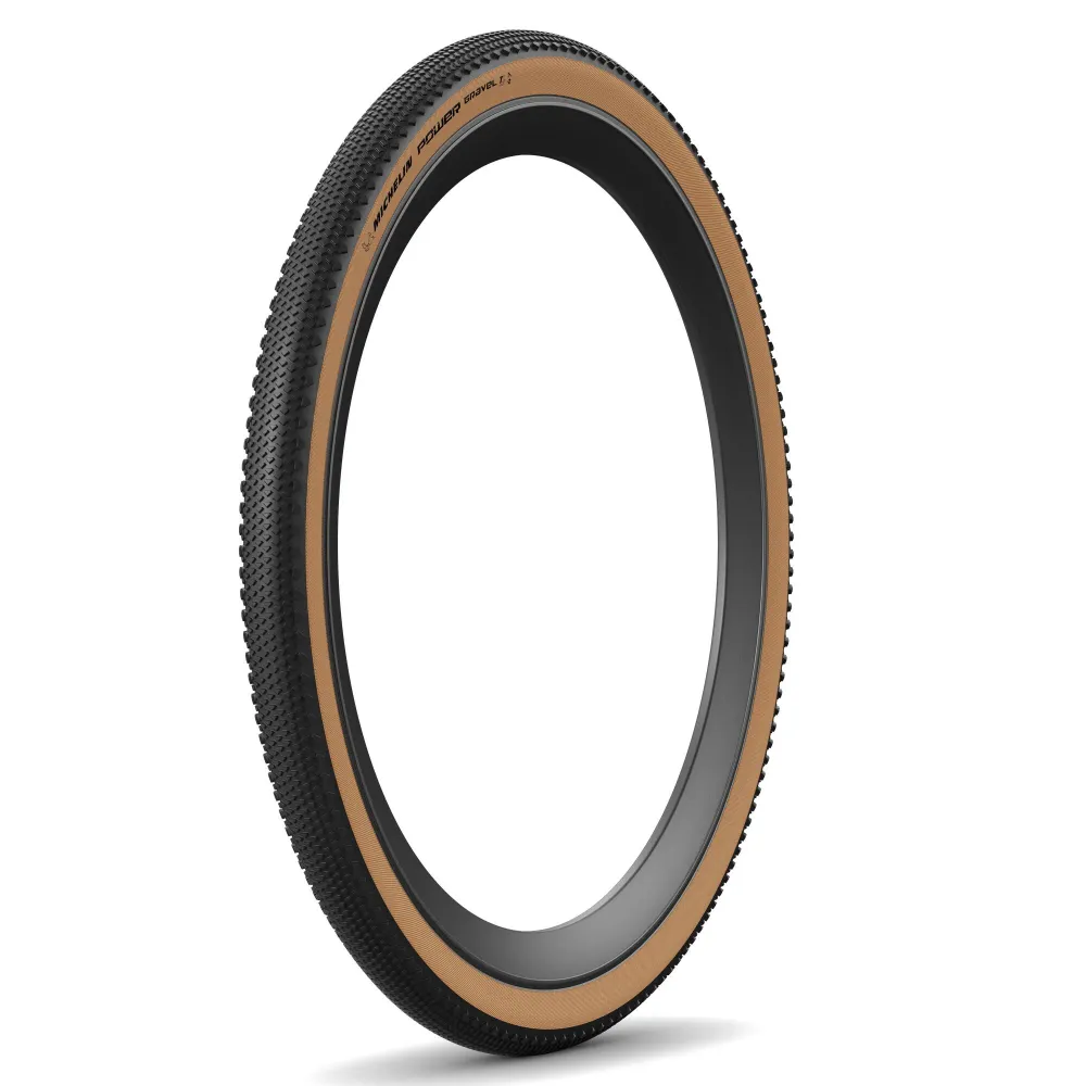 MICHELIN POWER GRAVEL Competition Line 700x57 Tubeless Ready Bruin band