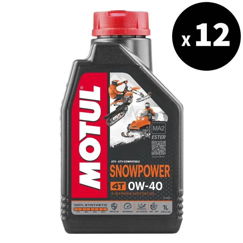 MOTUL Snowpower 4T Motor Oil - 0W40 1L x12