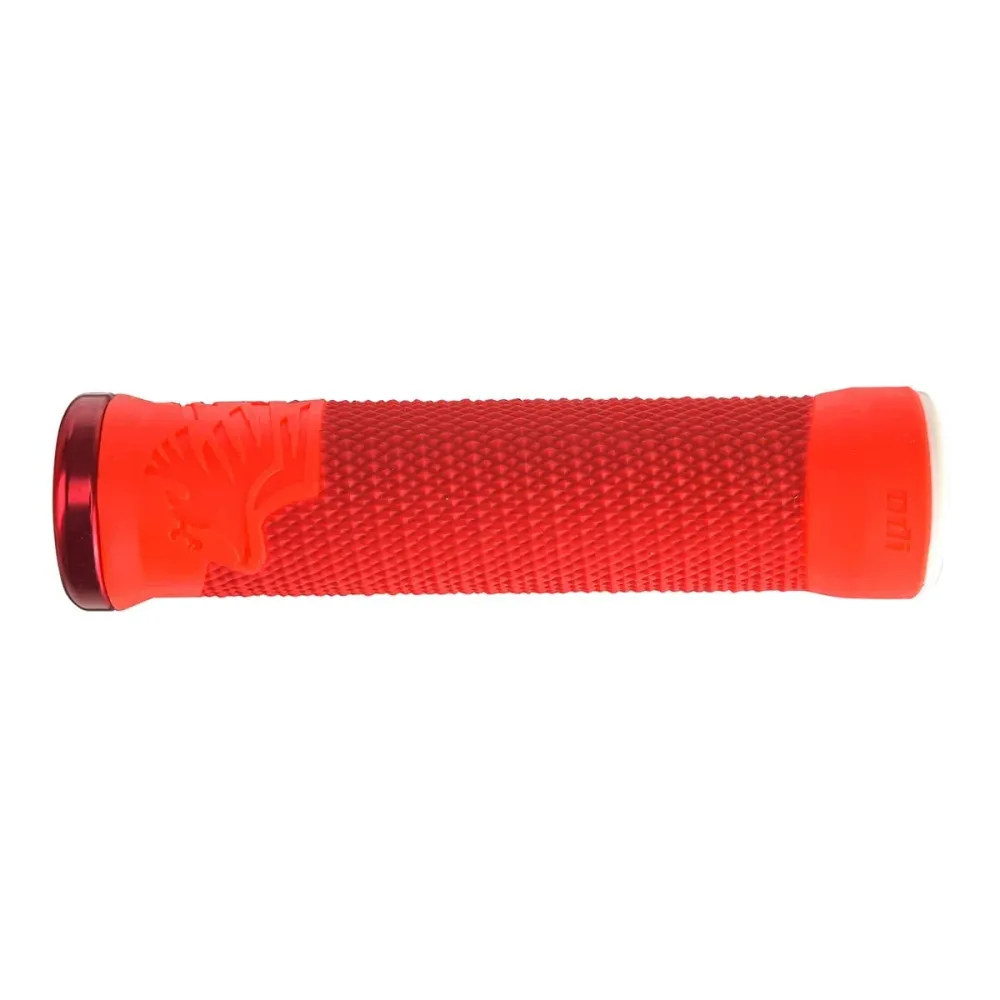 ODI AARON GWIN 2 Lock-On handvatten 135 mm Rood