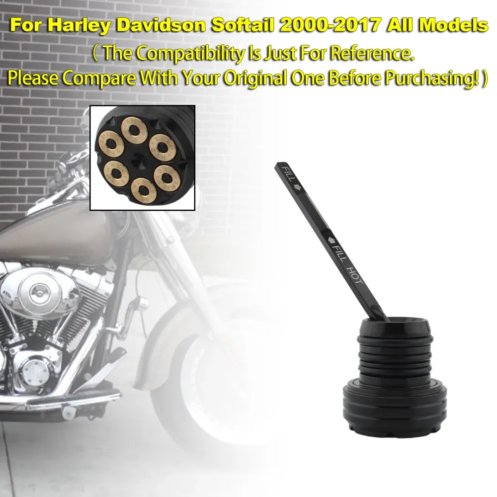 Oliepeilstok tankdop plug voor Softail 2000-2017 alle modellen