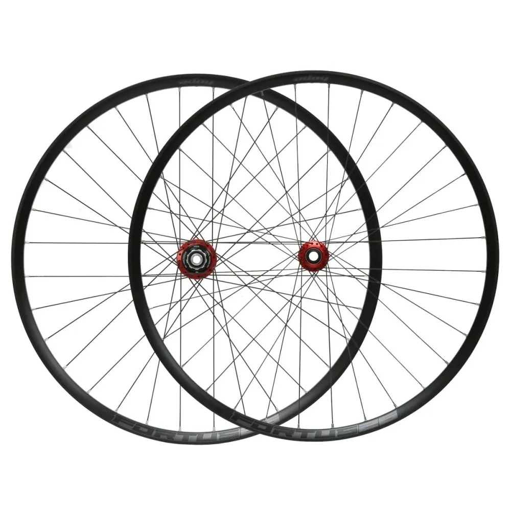 Paar HOPE FORTUS 26 W 29" PRO 5 wielen 15X110mm/12x148mm Boost Rood