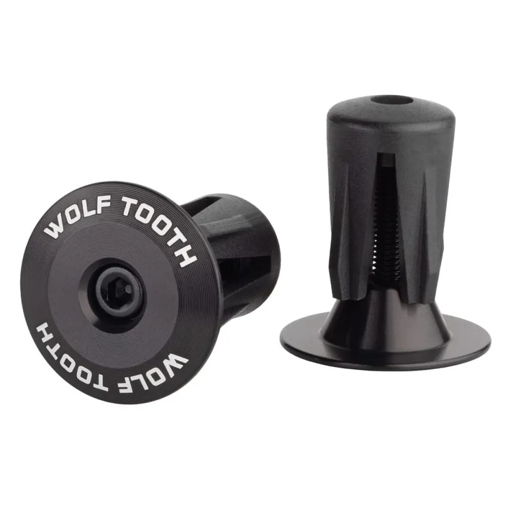 Paar WOLF TOOTH Hanger Caps Zwart geanodiseerd aluminium