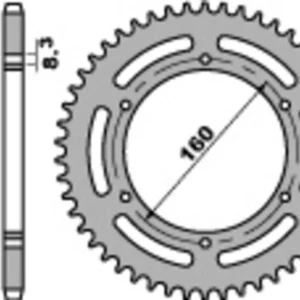 PBR Staal C45 standaard achtertandwiel 3552 - 520